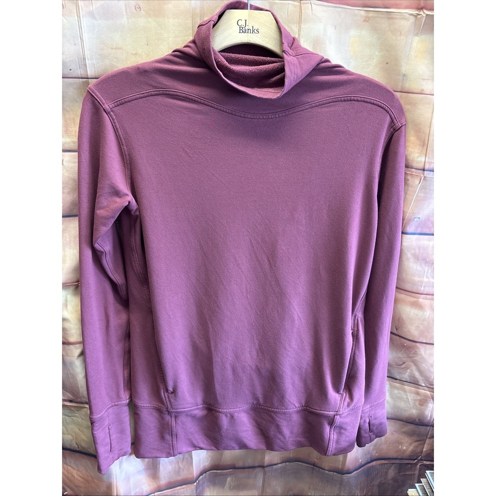 Lululemon Modal Fleece Funnel Neck Pullover Sweatshirt Mock Savannah Red Size 4